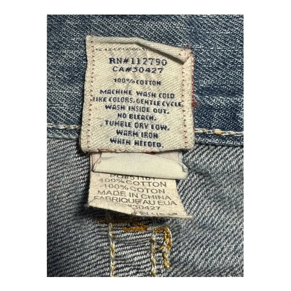 True Religion Men's Straight Jeans Joey Super T Blue‎ Size 38 Iconic Stitching
